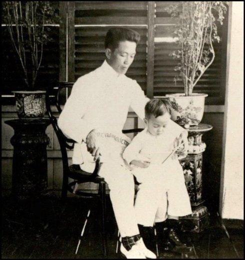 Emilio Aguinaldo and his son